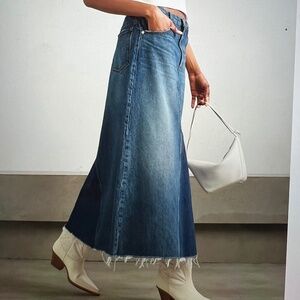 Frame Dorothy denim midi skirt